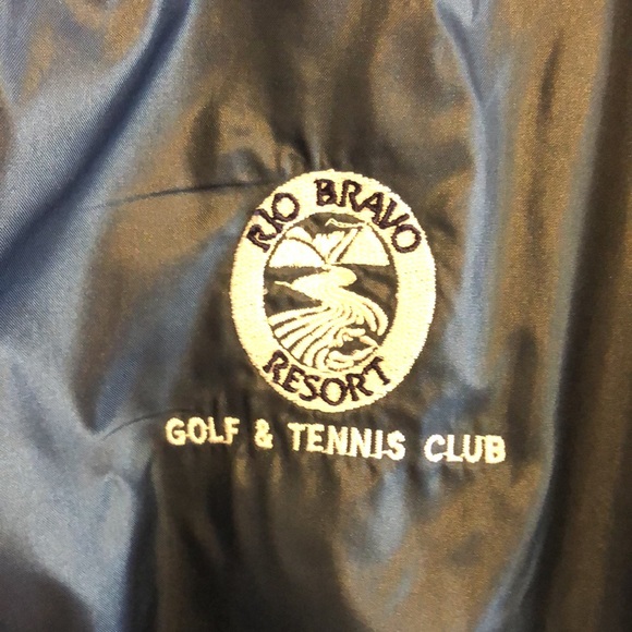 Vintage Lady La Mode Active Sportswear Blue Nylon Track Jacket Hood Waterproof - Picture 3 of 6